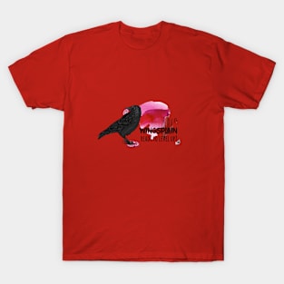 Wingsplain Raven Eating Nectar - Wingspan Board Game T-Shirt